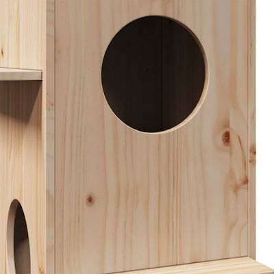 vidaXL maison pour chats Bois de pin massif