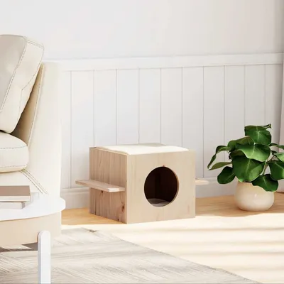 vidaXL maison pour chats Bois de pin vidaXL maison pour chats Bois de pin