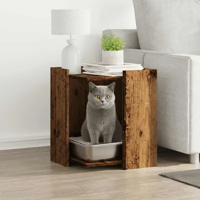 vidaXL meuble de bac à litière pour chat Bois d'ingénierie vidaXL meuble de bac à litière pour chat Bois d'ingénierie