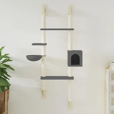 vidaXL arbre à chat mural Bois d'ingénierie