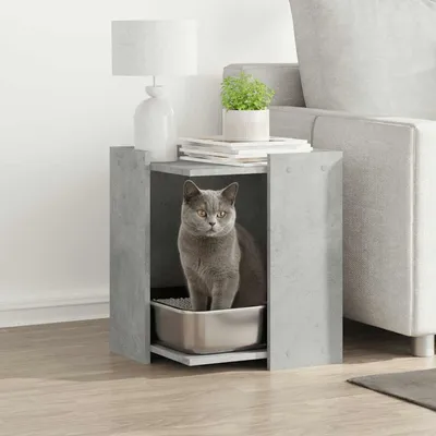 vidaXL meuble de bac à litière pour chat Bois d'ingénierie vidaXL meuble de bac à litière pour chat Bois d'ingénierie