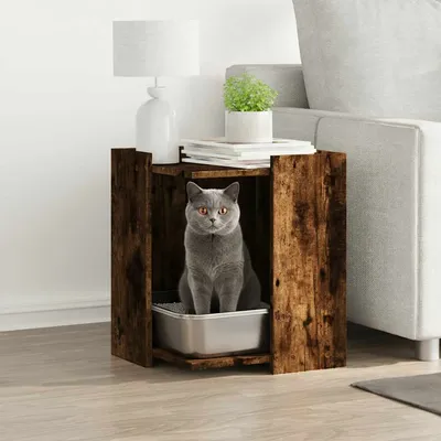 vidaXL meuble de bac à litière pour chat Bois d'ingénierie vidaXL meuble de bac à litière pour chat Bois d'ingénierie