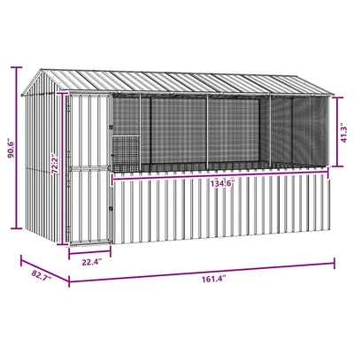 vidaXL Cage pour oiseaux Acier