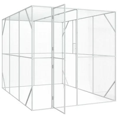 vidaXL Enclos pour oiseaux Acier