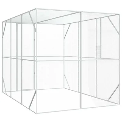 vidaXL Enclos pour oiseaux Acier