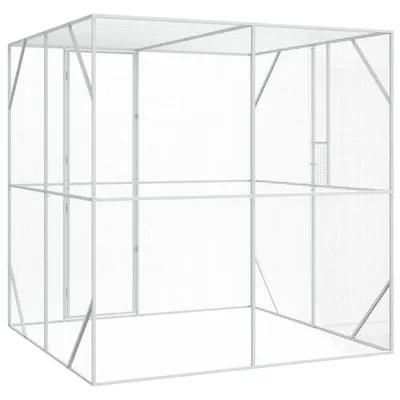 vidaXL Enclos pour oiseaux Acier