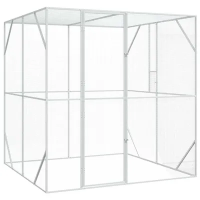 vidaXL Enclos pour oiseaux Acier