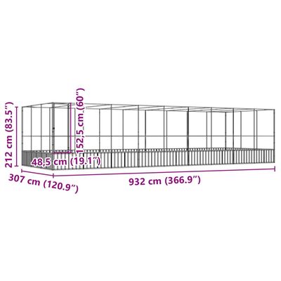 vidaXL volière Acier