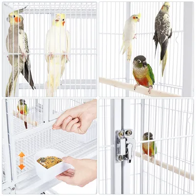Yaheetech Cage à Oiseaux sur Roulettes