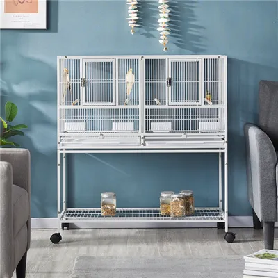 Yaheetech Cage à Oiseaux sur Roulettes