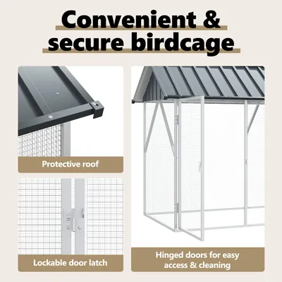 vidaXL Enclos à oiseaux en extérieur Acier vidaXL Enclos à oiseaux en extérieur Acier