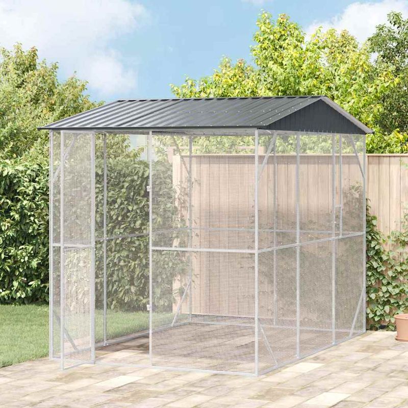 vidaXL Aviary pour oiseaux Acier