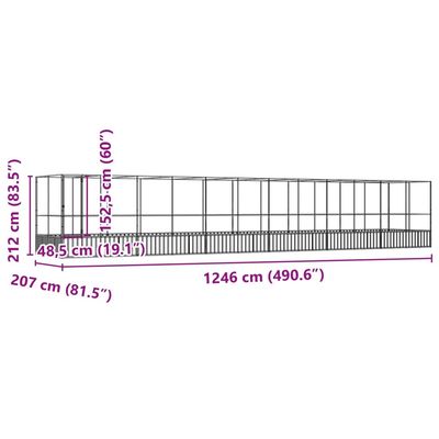 vidaXL volière Acier