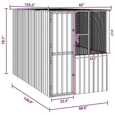 vidaXL Cage pour oiseaux Acier