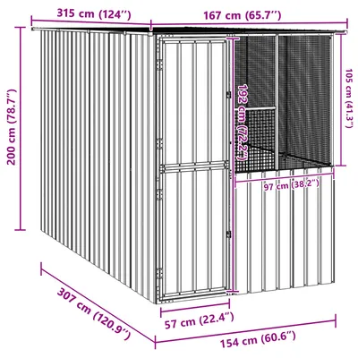 vidaXL Cage pour oiseaux d'extérieur Acier vidaXL Cage pour oiseaux d'extérieur Acier