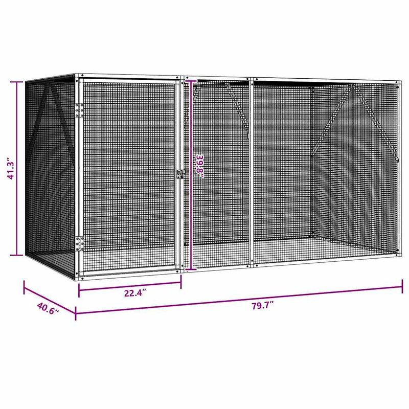 vidaXL Enclos pour oiseaux