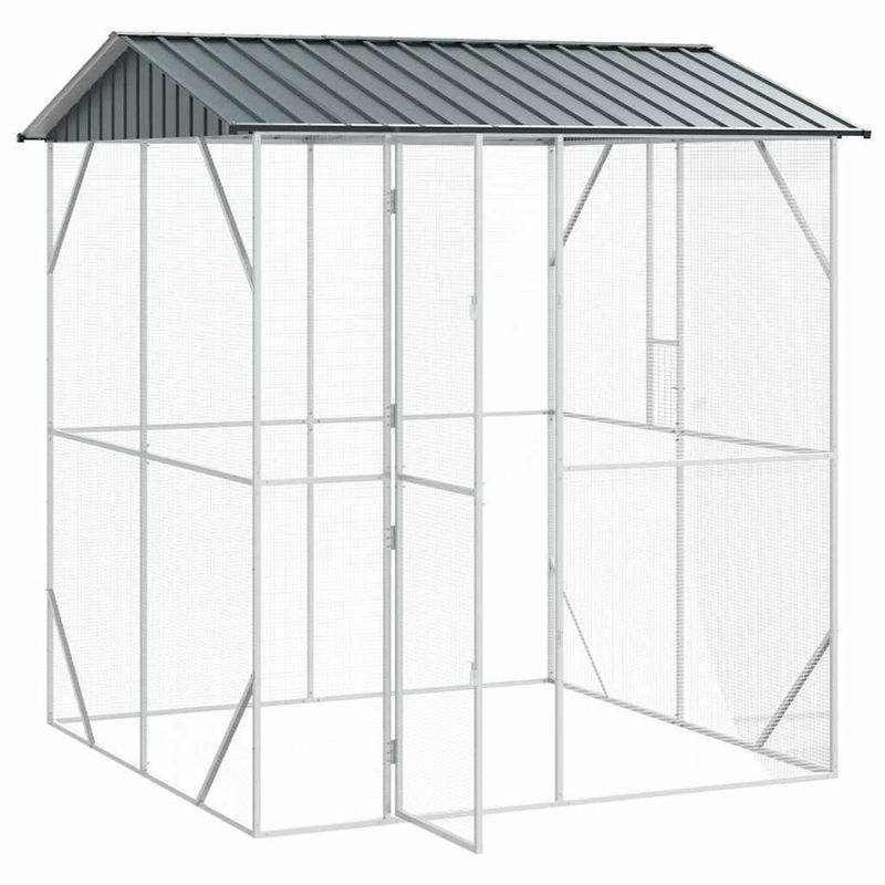vidaXL Aviary pour oiseaux Acier