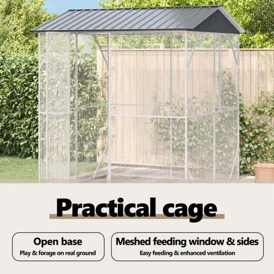 vidaXL Enclos à oiseaux en extérieur Acier vidaXL Enclos à oiseaux en extérieur Acier