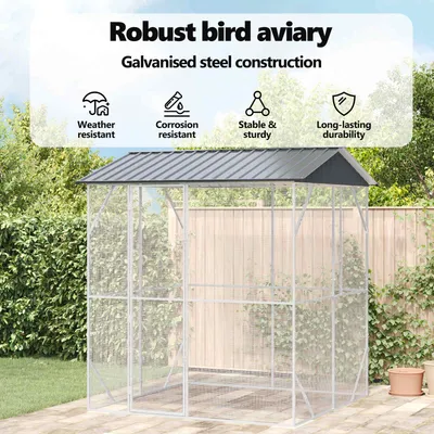 vidaXL Enclos à oiseaux en extérieur Acier vidaXL Enclos à oiseaux en extérieur Acier
