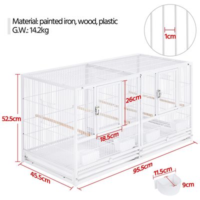 Yaheetech Cage à Oiseaux Double