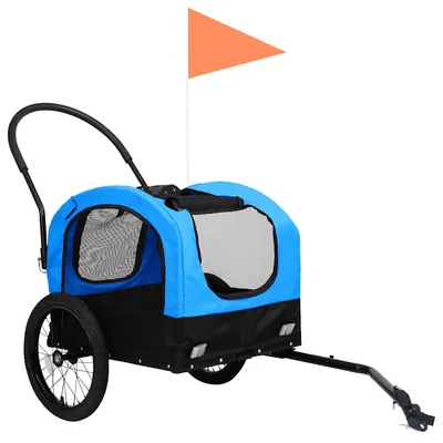 vidaXL remorque de vélo pour animaux de compagnie Tissu