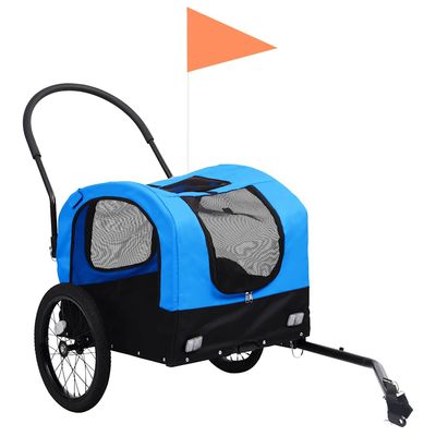 vidaXL remorque de vélo pour animaux de compagnie Tissu