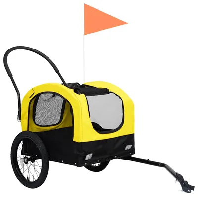 vidaXL remorque de vélo pour animaux de compagnie Tissu