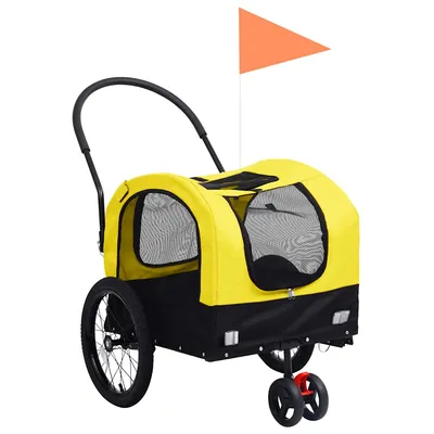 vidaXL remorque de vélo pour animaux de compagnie Tissu