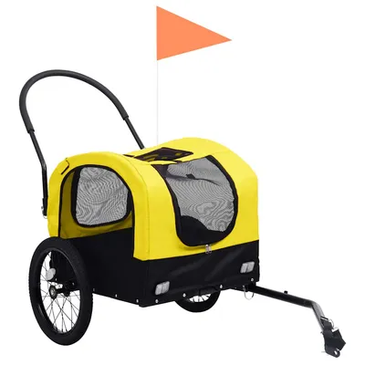vidaXL remorque de vélo pour animaux de compagnie Tissu