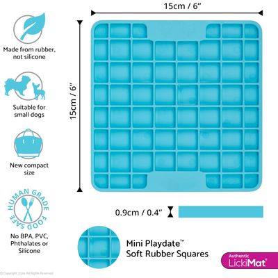 Lickimat Mini Playdate - Mini tapis de léchage souple pour chiens et chats
