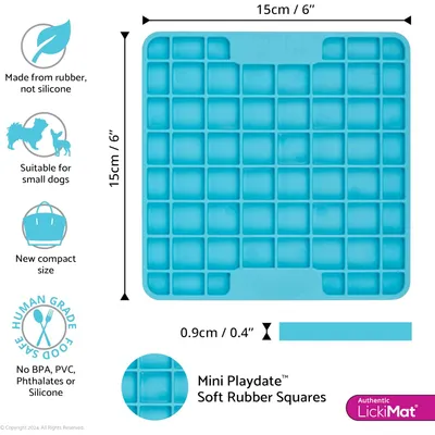 Lickimat Mini Playdate - Mini tapis de léchage souple pour chiens et chats