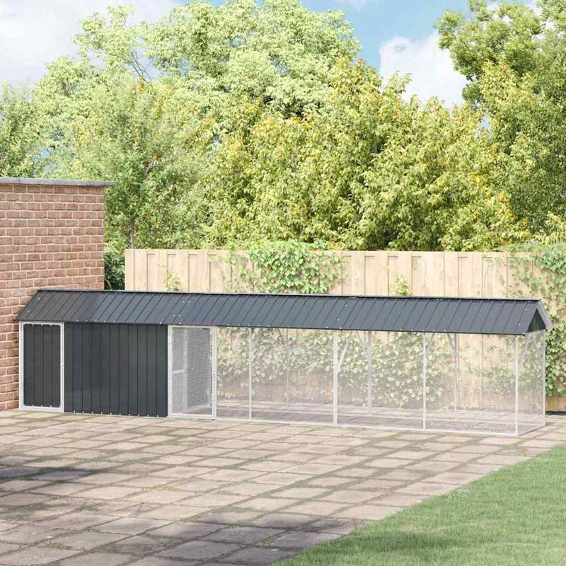 vidaXL Cage pour oiseaux extérieure Acier