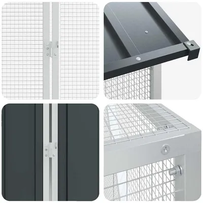 vidaXL Aviary pour oiseaux Acier