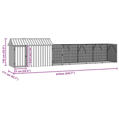 vidaXL Aviary pour oiseaux Acier