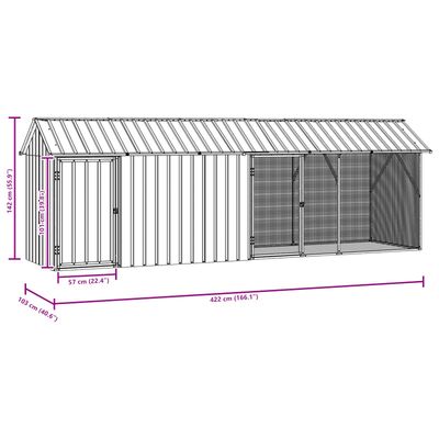 vidaXL Enclos pour oiseaux Acier