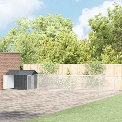 vidaXL Cage pour oiseaux d'extérieur Acier