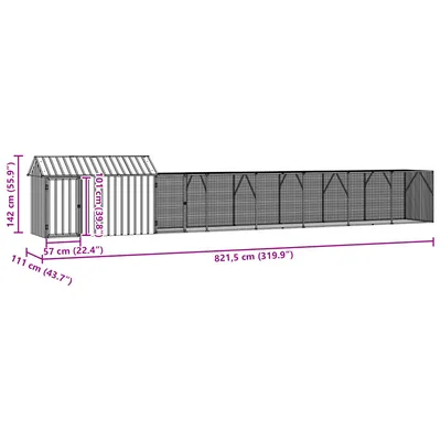 vidaXL Aviary pour oiseaux Acier