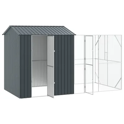 vidaXL Cage pour oiseaux d'extérieur Acier