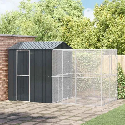 vidaXL Cage pour oiseaux d'extérieur Acier