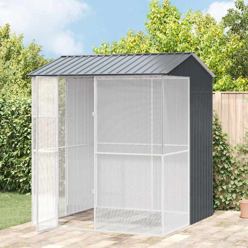 vidaXL Aviary pour oiseaux Acier