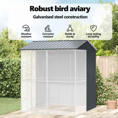 vidaXL Enclos pour oiseaux Acier vidaXL Enclos pour oiseaux Acier