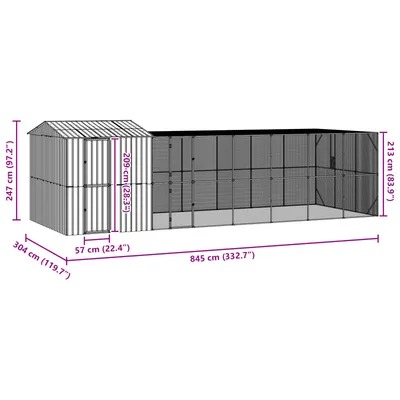 vidaXL Cage pour oiseaux d'extérieur Acier vidaXL Cage pour oiseaux d'extérieur Acier