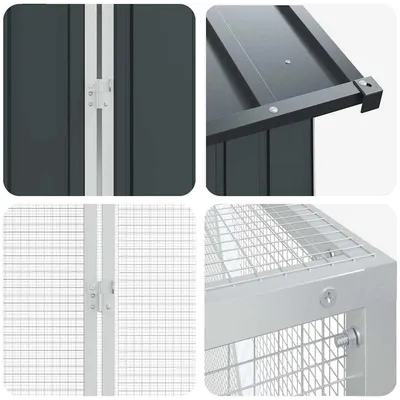 vidaXL Aviary pour oiseaux Acier