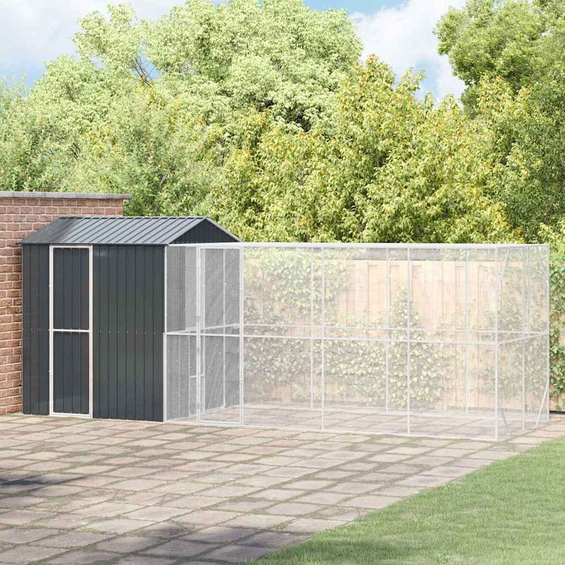 vidaXL Aviary pour oiseaux Acier