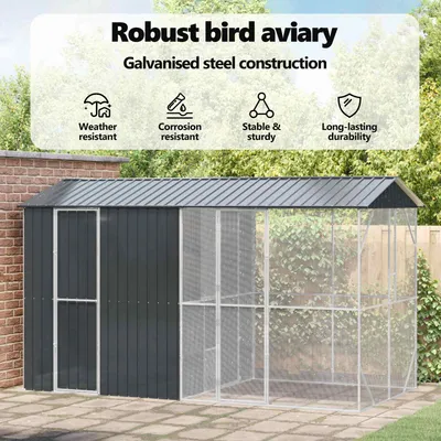 vidaXL Enclos pour oiseaux Acier vidaXL Enclos pour oiseaux Acier