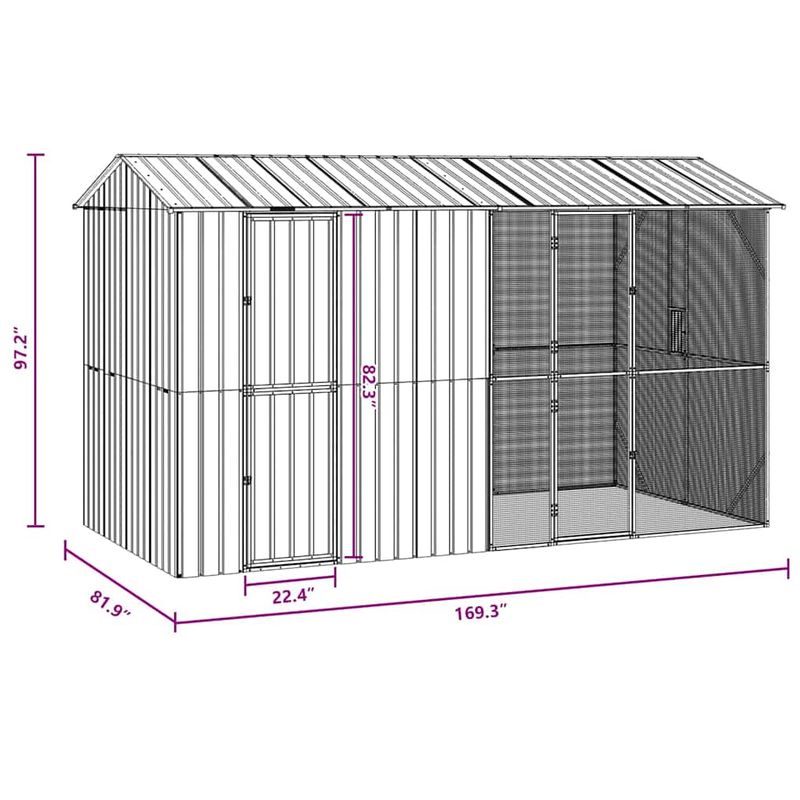 vidaXL Cage pour oiseaux extérieure