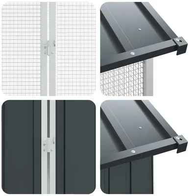 vidaXL Enclos pour oiseaux Acier