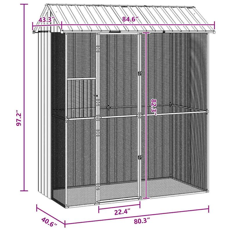 vidaXL Cages à oiseaux