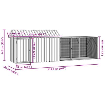 vidaXL Cage pour oiseaux d'extérieur Acier