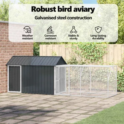 vidaXL Cage pour oiseaux d'extérieur Acier vidaXL Cage pour oiseaux d'extérieur Acier